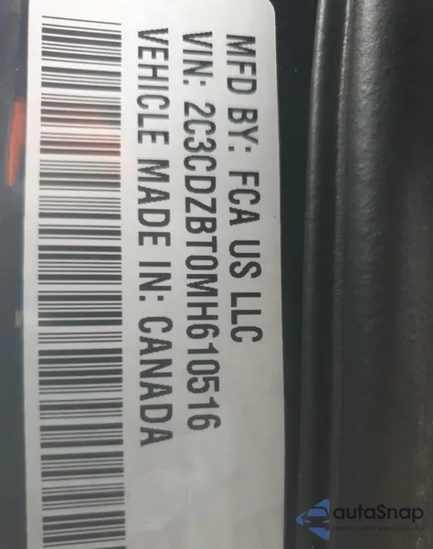 2021 Dodge Challenger R/T из США, поврежденный, VIN 2C3CDZBT0MH610516